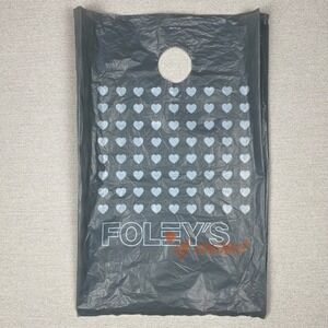 Vintage 80s 90s Foleys Plastic Shopping Bag Nostalgia Prop Collectible